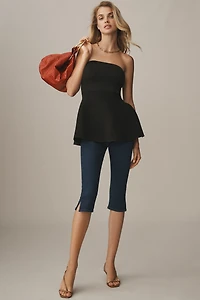 Maeve Strapless Peplum Knit Top