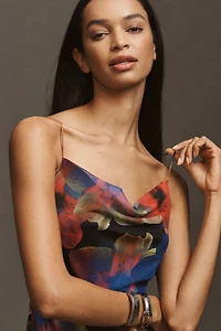 Cowl Neck High-Low Dress