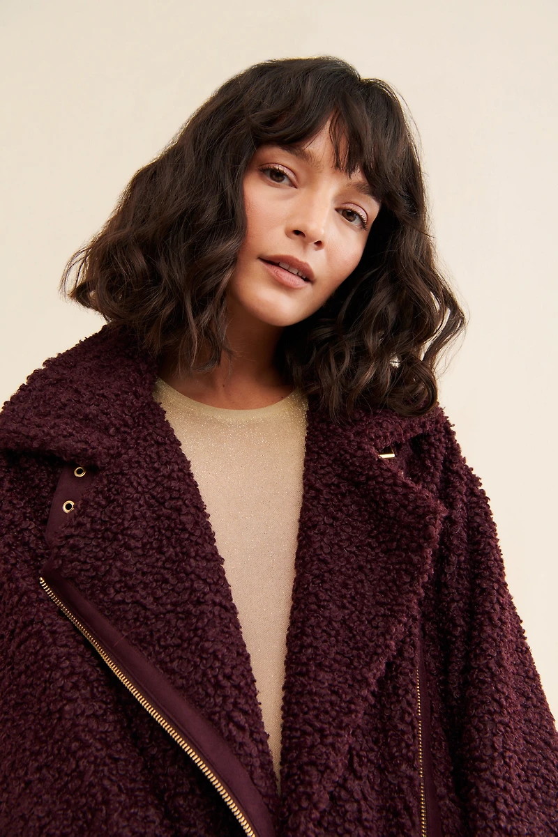 Hutch Sherpa Buckle Moto Jacket