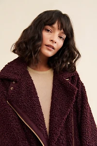 Hutch Sherpa Buckle Moto Jacket