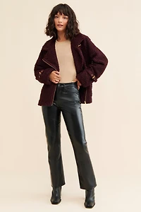 Hutch Sherpa Buckle Moto Jacket