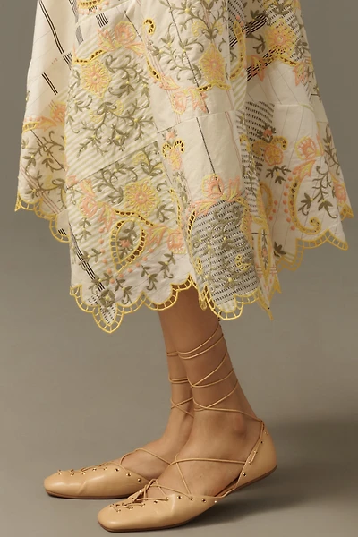 Sleeveless V-Neck Asymmetric Midi Dress