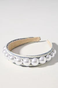 By Anthropologie Bold Pearl Headband