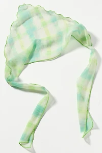 By Anthropologie Sheer Plaid Hair Scarf