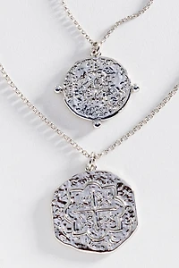 Double Layer Coin Pendant Necklace