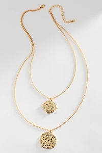 Double Layer Coin Pendant Necklace