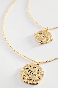 Double Layer Coin Pendant Necklace