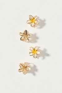 Mini Fleur Claw Clips, Set of 4