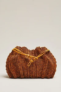 Celandine Beaded Cinched Clutch Bag