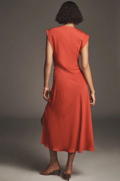 Maeve Cowl Neck Button Side Dress