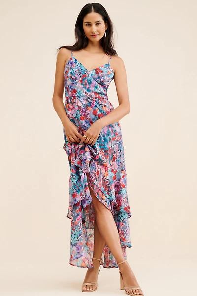 Hutch Seaside Burnout Velvet Floral Dress