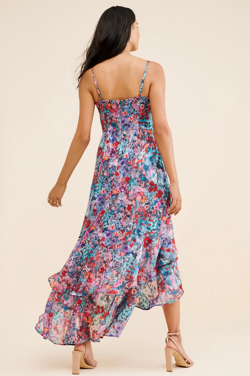 Hutch Seaside Burnout Velvet Floral Dress