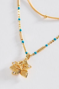 Birth Flower Necklaces, Set of 2
