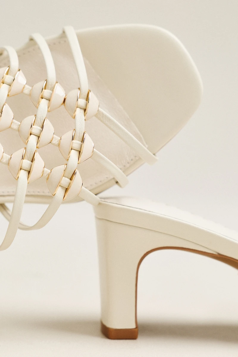 Cecelia New York Pearl Strappy Heeled Sandals