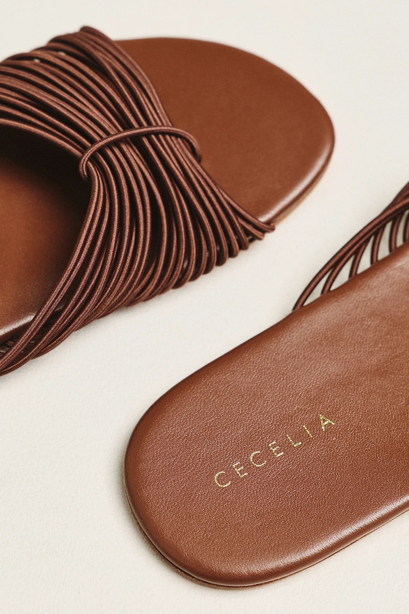 Cecelia New York Lipstick Slider Sandals