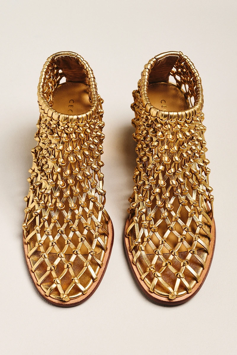Cecelia New York Never Metallic Woven Boots