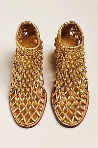 Cecelia New York Never Metallic Woven Boots