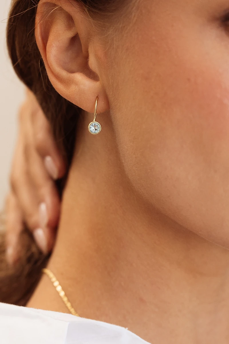 Brook & York Custom Birthstone Drop Earrings