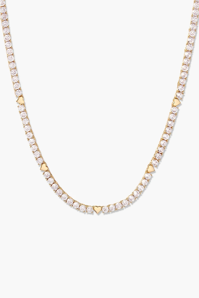 Brook & York Heart Tennis Necklace