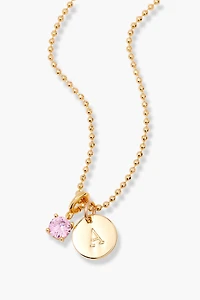 Brook & York Custom Mini Initial Birthstone Necklace