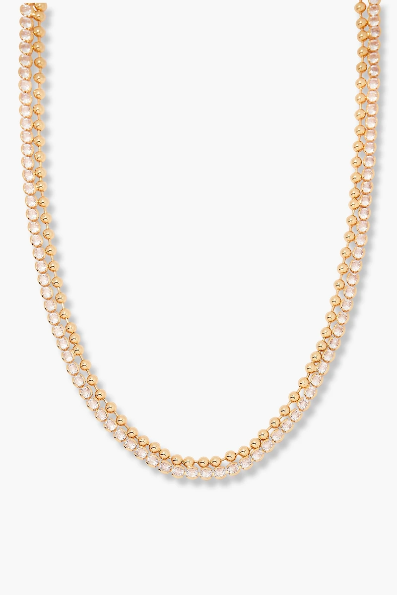 Brook & York Double Row Tennis Necklace