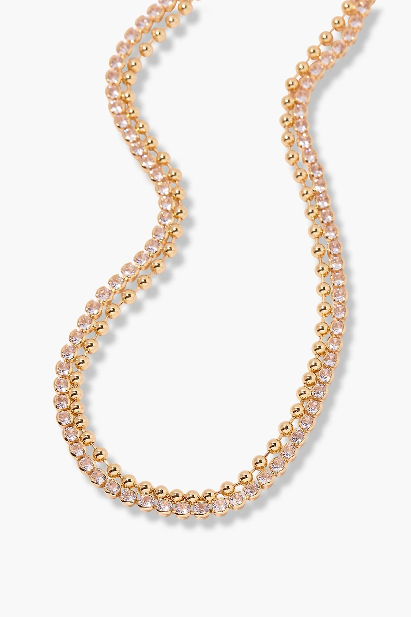 Brook & York Double Row Tennis Necklace