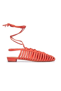 Bernardo Geneva Lace-Up Woven Flats