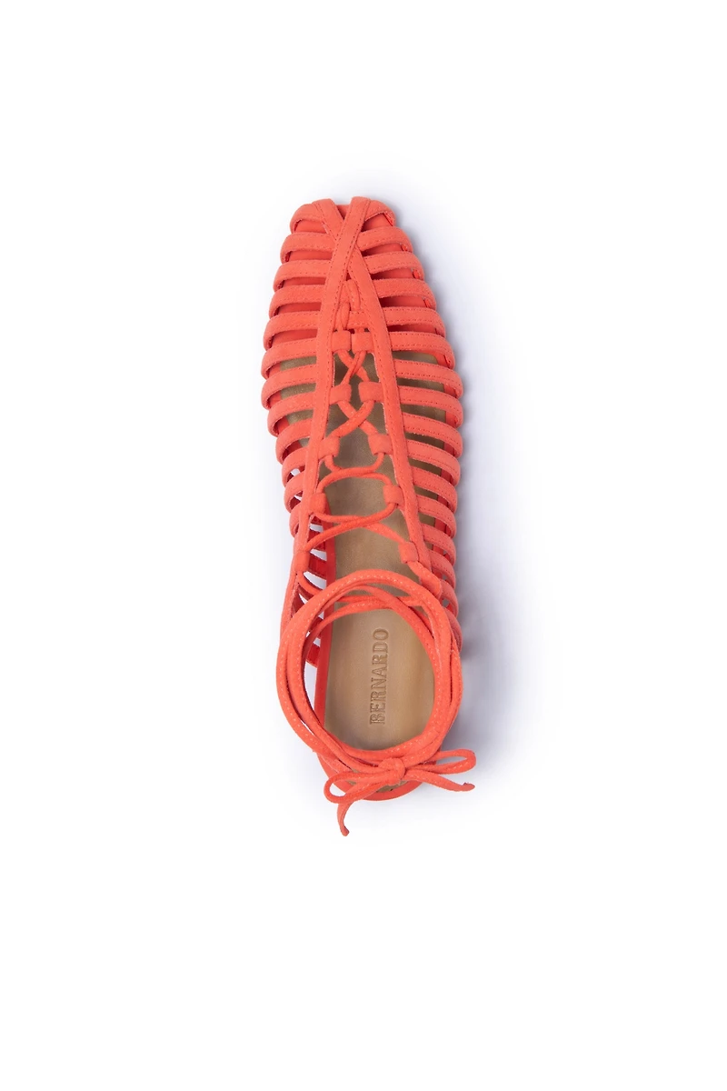 Bernardo Geneva Lace-Up Woven Flats