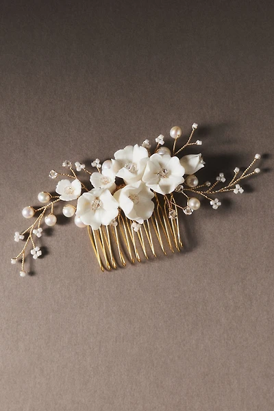 Ivory Orchid Bridal Hair Comb