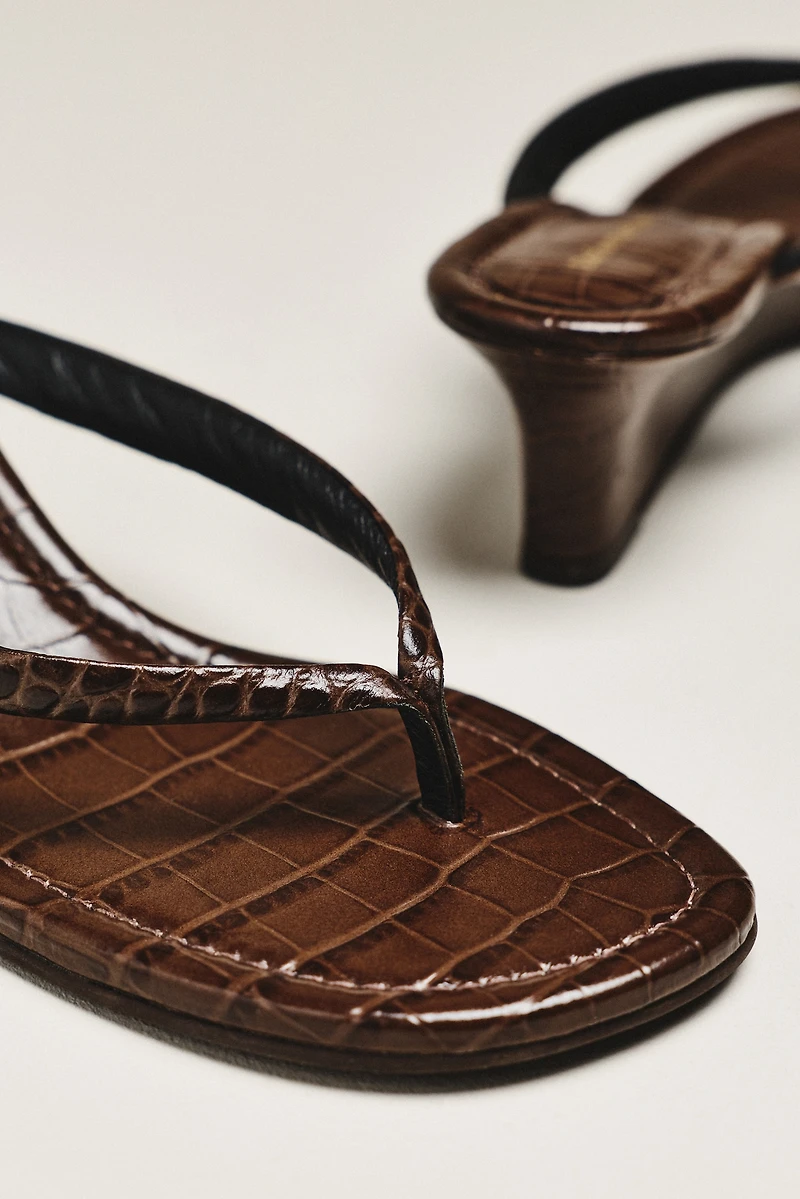 Reformation Amelia Flip-Flop Wedges
