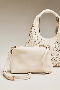 Melie Bianco Perforated Mini Hand Bag