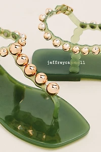 Jeffrey Campbell Plated T Strap Thong Sandals