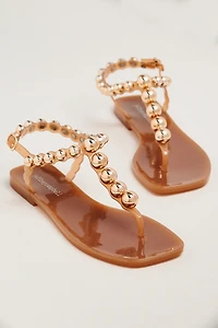 Jeffrey Campbell Plated T Strap Thong Sandals