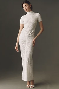 Ronny Kobo Ruched Bodycon Maxi Dress