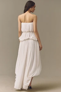 Ronny Kobo High-Low Tiered Mini Dress