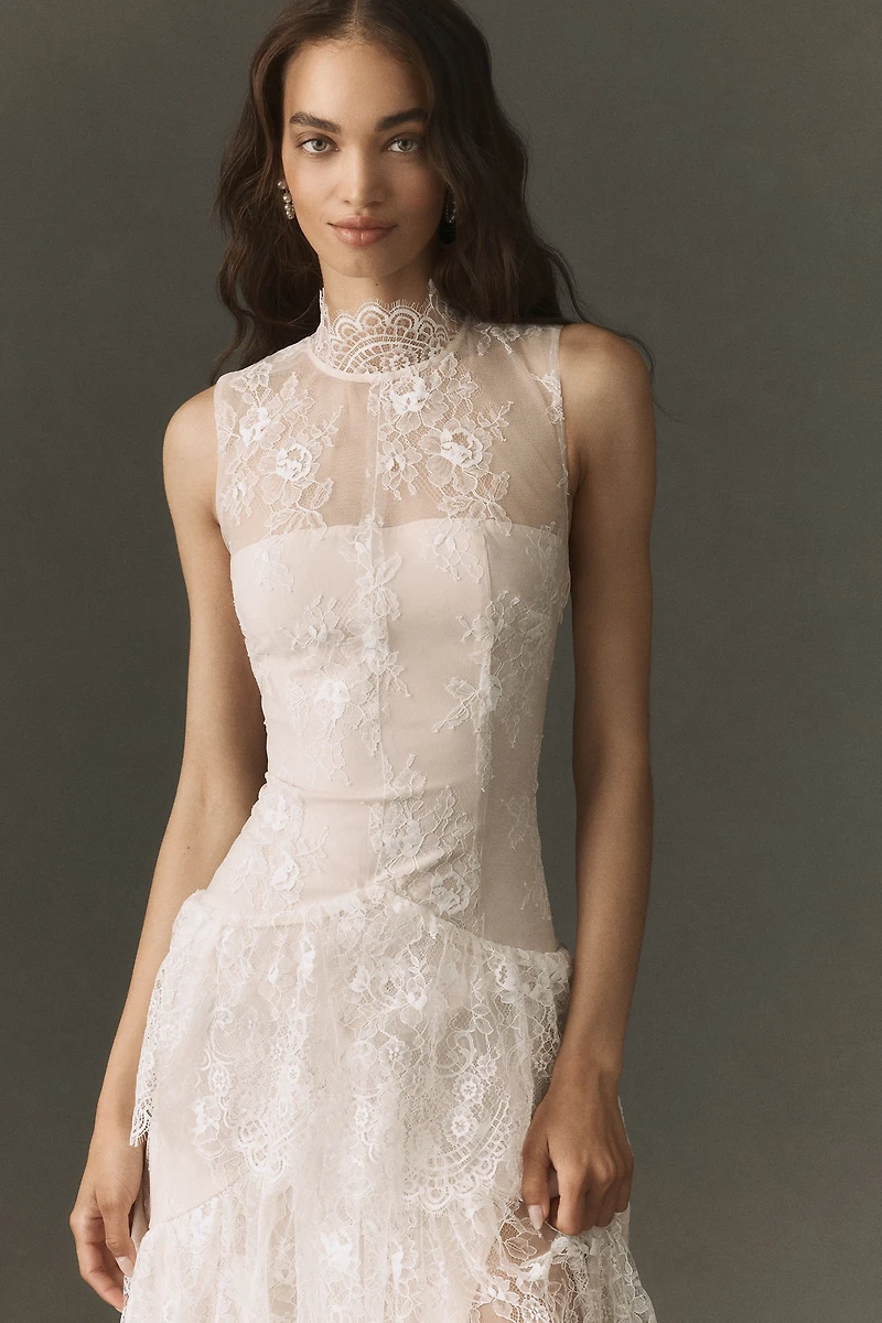 BHLDN Lace Tiered Maxi Dress