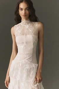 BHLDN Lace Tiered Maxi Dress