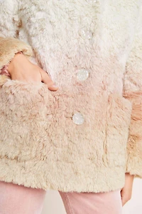 Ombré Faux-Fur Coat