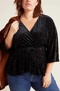 Aleksa Burnout Velvet Top