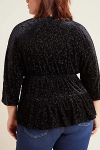 Aleksa Burnout Velvet Top