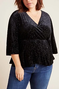 Aleksa Burnout Velvet Top