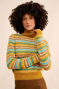 Maeve Fair Isle Turtleneck Sweater