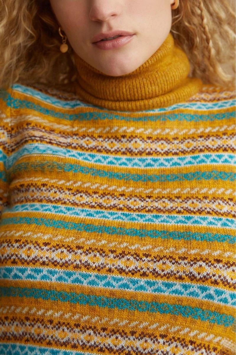 Maeve Fair Isle Turtleneck Sweater