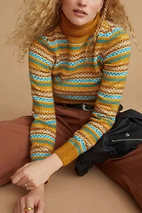 Maeve Fair Isle Turtleneck Sweater