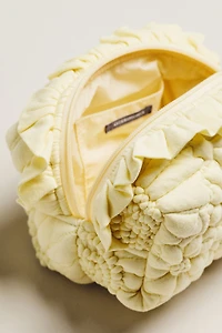 By Anthropologie Dahlia Quilted Cotton Travel Cosmetic Pouch