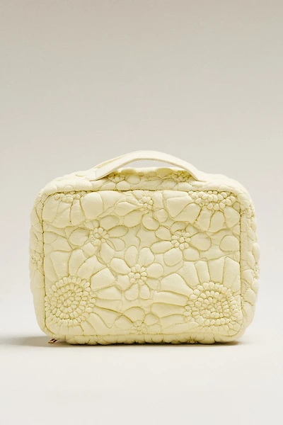 By Anthropologie Quilted Floral Hanging Cosmetic Bag