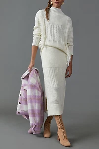 Line + Dot Fringed Tunic Sweater