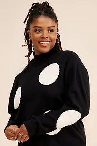 Eloquii Polka Dot Sweater