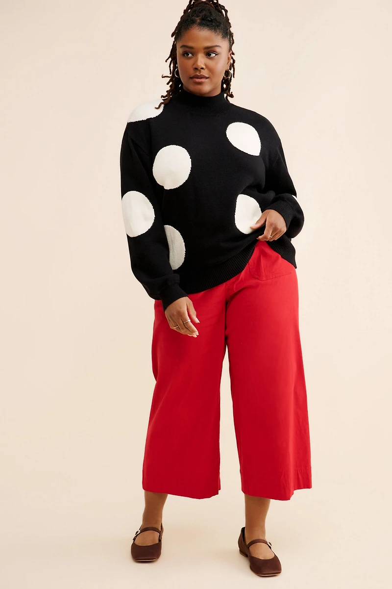 Eloquii Polka Dot Sweater