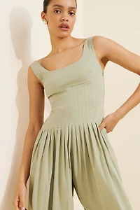 Line + Dot Abbott Pleated Jumpsuit
